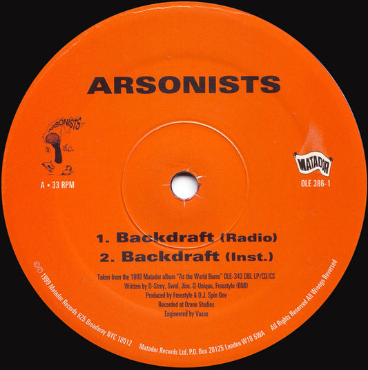 Arsonists* : Backdraft / Halloween II - Season Of The Witch (12")