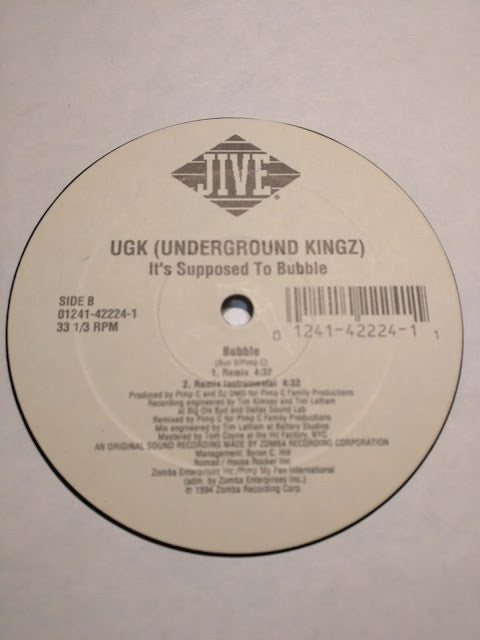 UGK : It's Supposed To Bubble (12")