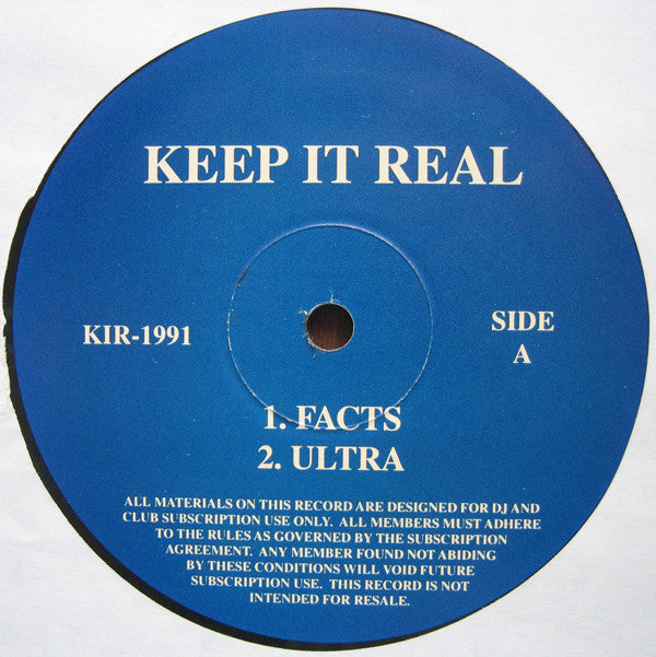 Various : Keep It Real (12", Unofficial)