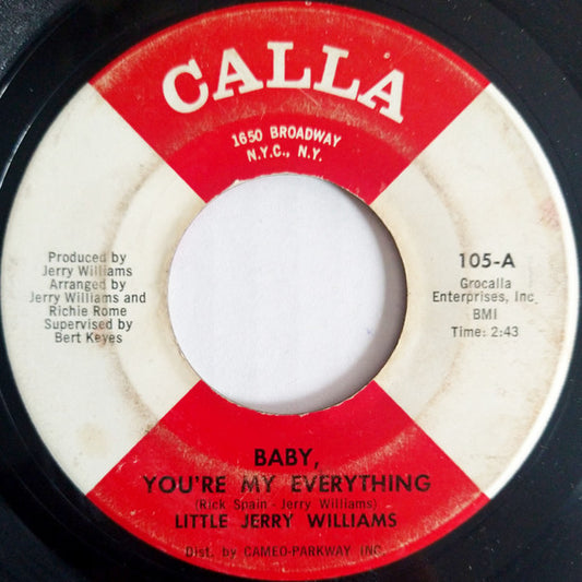 Jerry Williams Jr. : Baby, You're My Everything (7", Single)