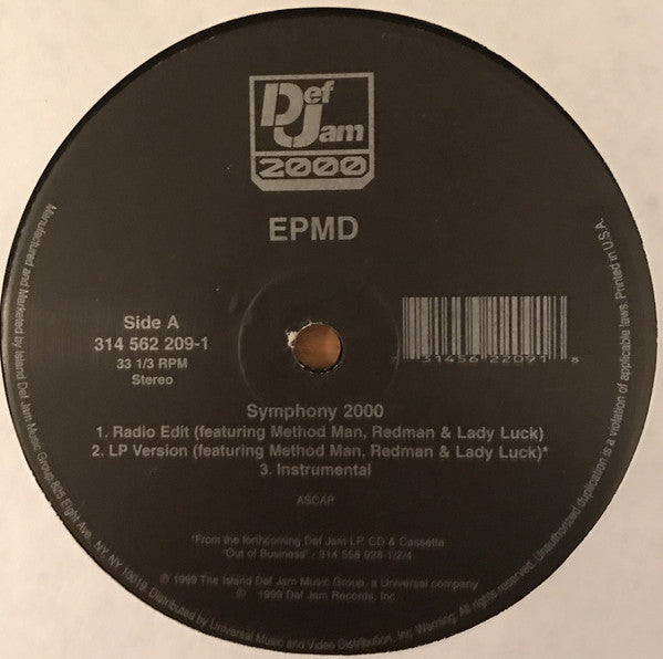 EPMD : Symphony 2000 / Right Now (12")