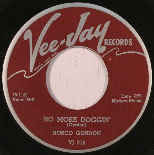 Rosco Gordon : No More Doggin' / A Fool In Love (7", Single)