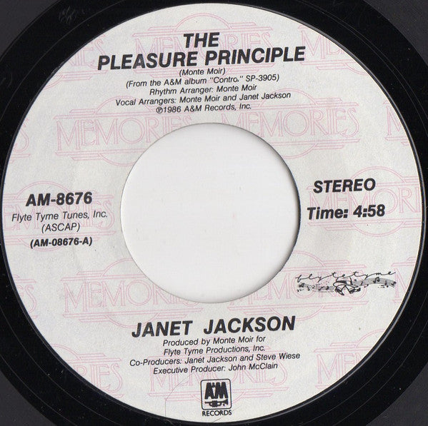 Janet Jackson : The Pleasure Principle / Nasty (Remix) (7", Single, RE)