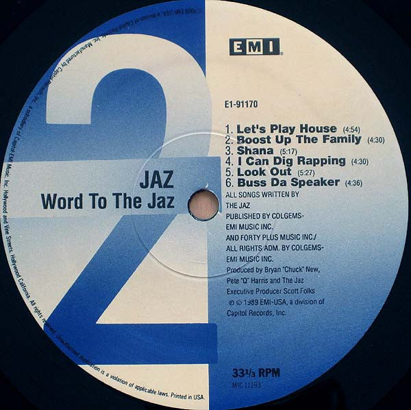 The Jaz : Word To The Jaz (LP, Album)