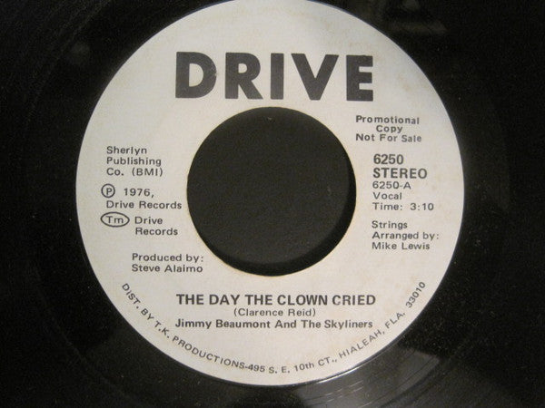 Jimmy Beaumont And The Skyliners : The Day The Clown Cried (7", Promo)