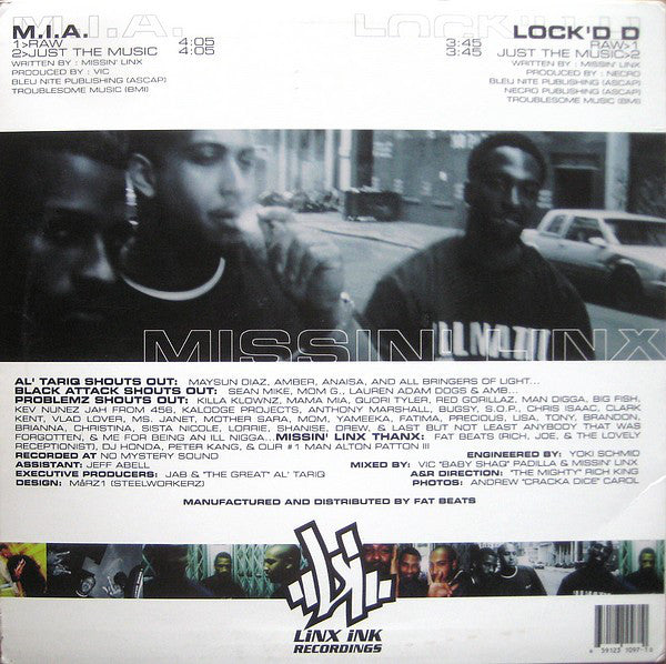 Missin' Linx : M.I.A. / Lock'd D (12")