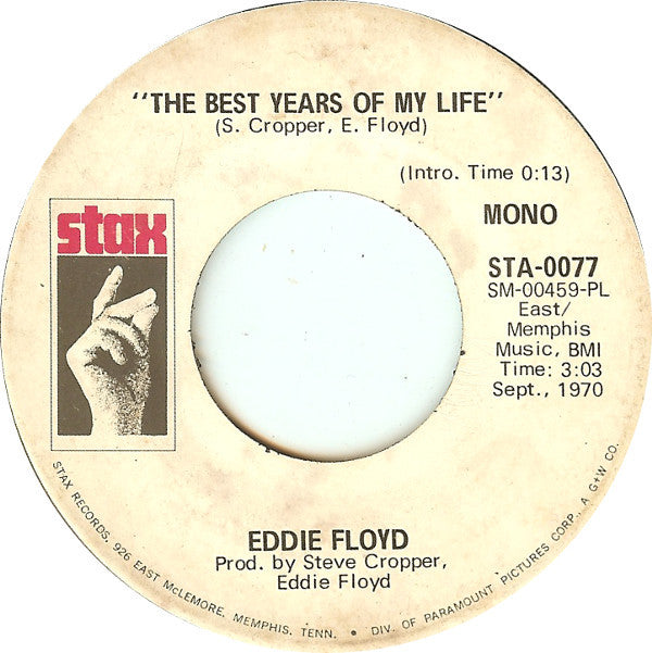 Eddie Floyd : The Best Years Of My Life (7", Promo)
