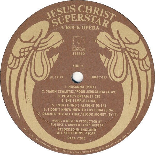 Andrew Lloyd Webber And Tim Rice : Jesus Christ Superstar (2xLP, Album)