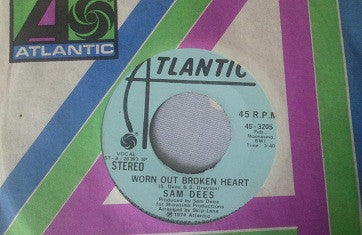 Sam Dees : Worn Out Broken Heart (7", Promo, SP)