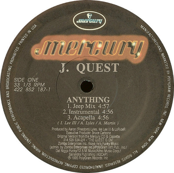 J Quest : Anything (12")
