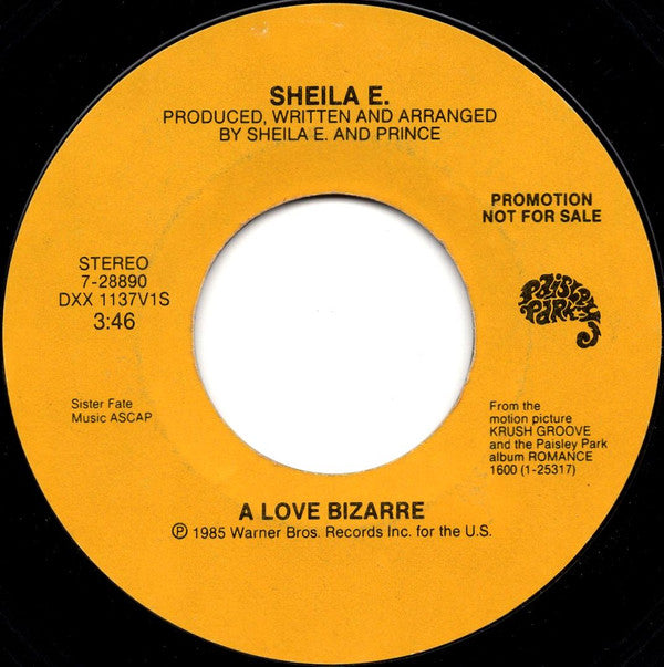 Sheila E. : A Love Bizarre (7", Single, Promo, Styrene)