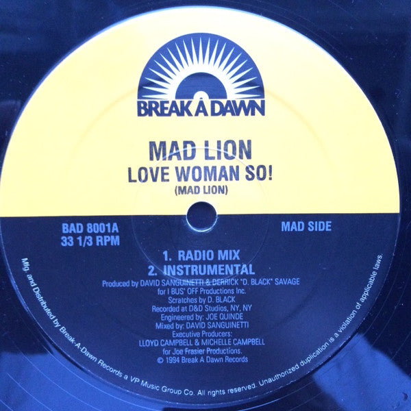 Mad Lion : Love Woman So ! (12")