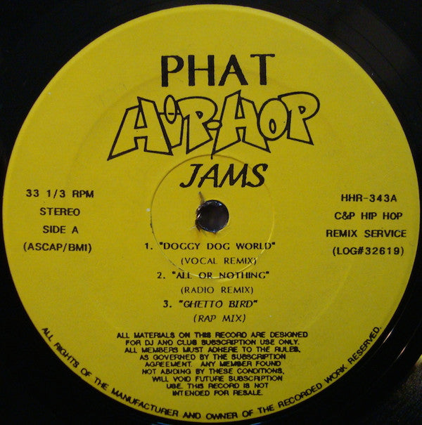 Various : Phat Hip-Hop Jams (12", Promo, Unofficial)