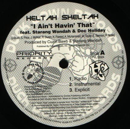 Heltah Skeltah : I Ain't Havin' That / Worldwide (12")