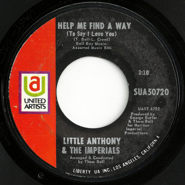 Little Anthony & The Imperials : Help Me Find A Way (To Say I Love You) / If I Love You (7")