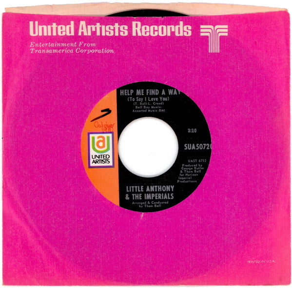 Little Anthony & The Imperials : Help Me Find A Way (To Say I Love You) / If I Love You (7")