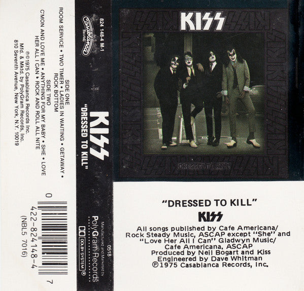 Kiss : Dressed To Kill (Cass, Album, RE)