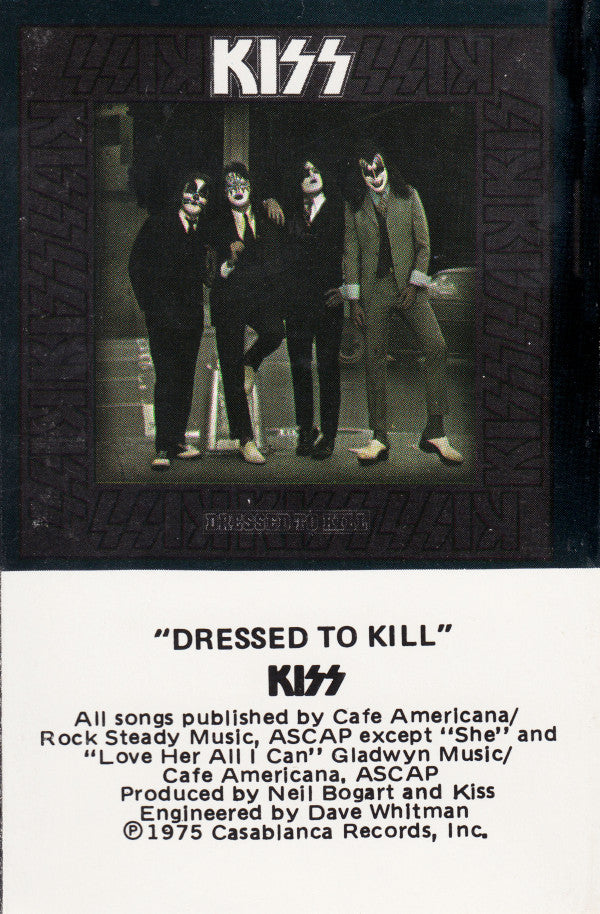 Kiss - Dressed To Kill (Cass, Album, RE) VG+