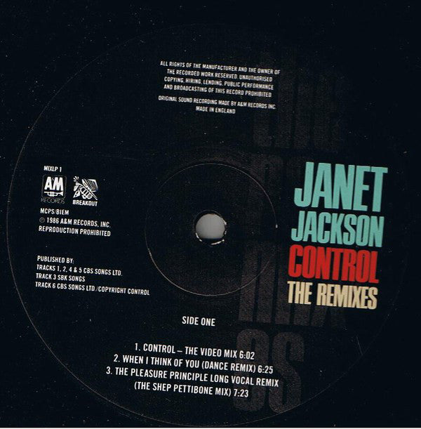 Janet Jackson : Control - The Remixes (LP, Comp)