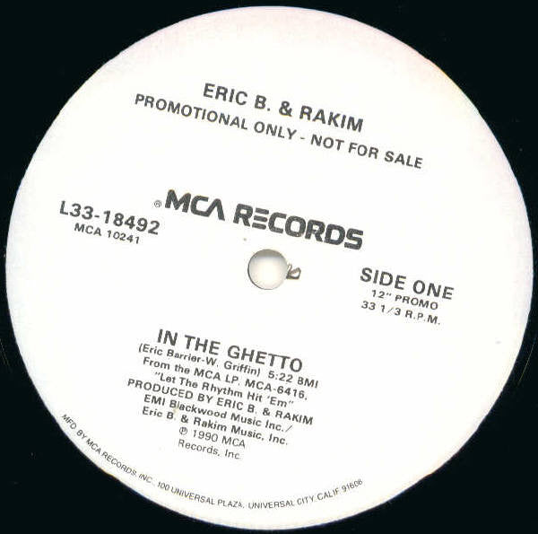Eric B. & Rakim : In The Ghetto (12", Promo)