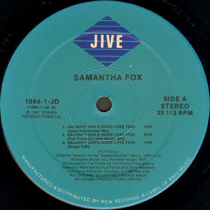 Samantha Fox : Naughty Girls (Need Love Too) / I Surrender (To The Spirit Of The Night) (12")