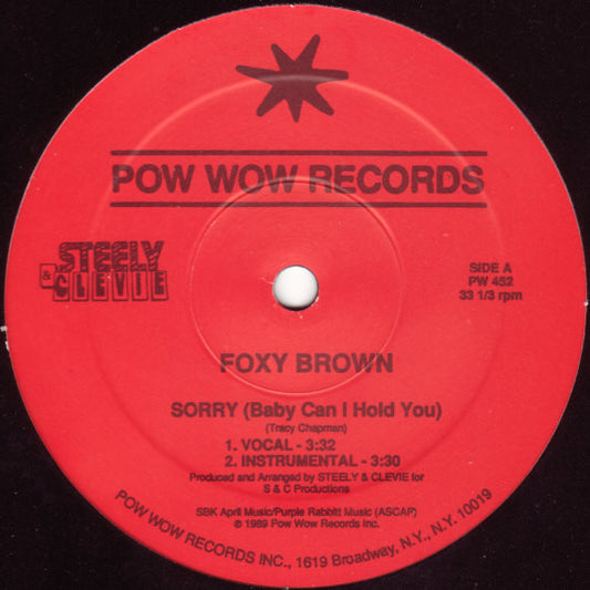 Foxy Brown (2) : Sorry (Baby Can I Hold You) (12")