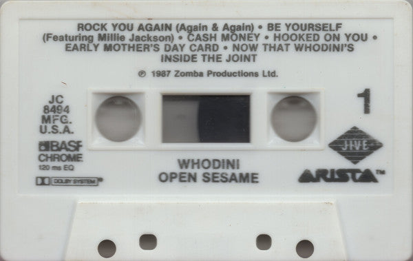 Whodini : Open Sesame (Cass, Album)
