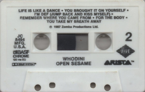 Whodini : Open Sesame (Cass, Album)