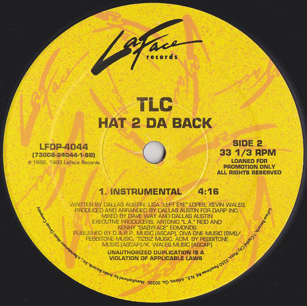 TLC : Hat 2 Da Back (12", Promo)