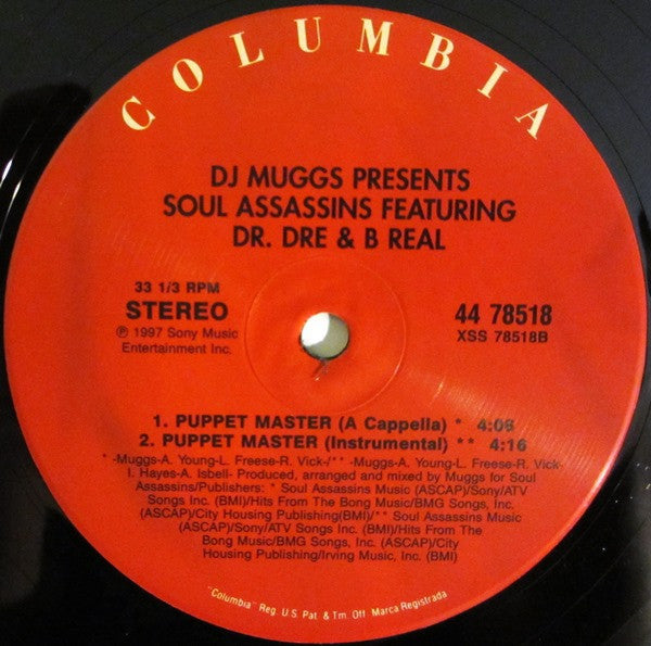 DJ Muggs Presents Soul Assassins* Featuring Dr. Dre And B Real* : Puppet Master (12")