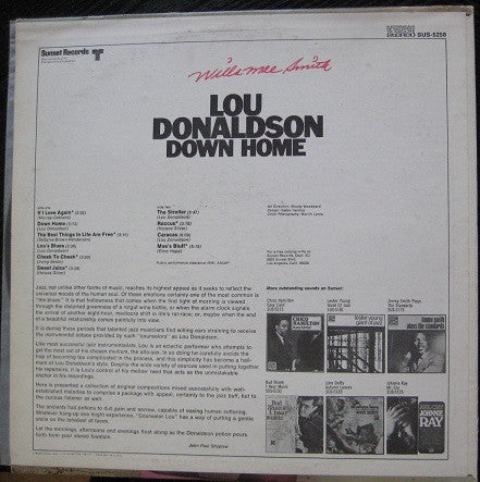 Lou Donaldson : Down Home (LP, Album, RE, H.V)