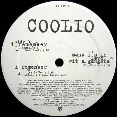 Coolio : I Remember (12", Single)