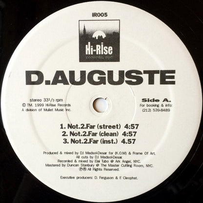 D AUGUSTE : Not.2.Far / Web.Of.Deception / Sunset (12")