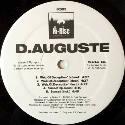D AUGUSTE : Not.2.Far / Web.Of.Deception / Sunset (12")