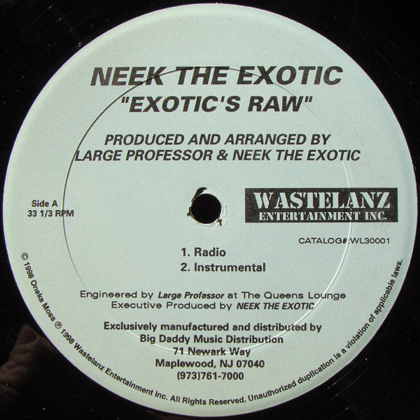 Neek The Exotic : Exotic's Raw (12")
