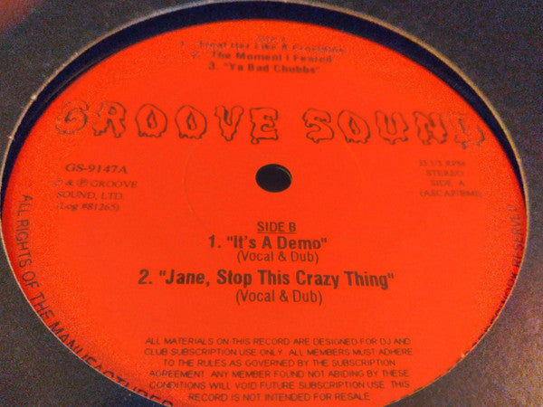 Various : Groove Sound (12", Comp, Unofficial)