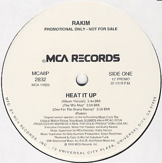 Rakim : Heat It Up (12", Promo)