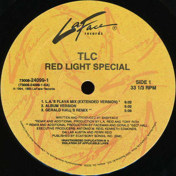 TLC : Red Light Special (12")