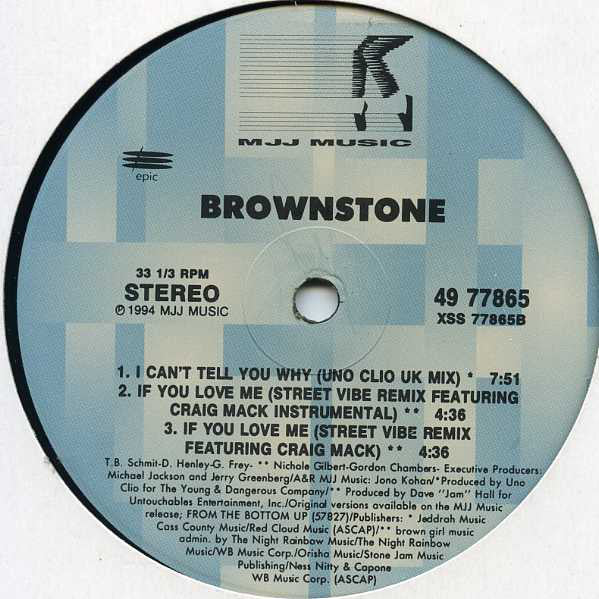Brownstone : I Can't Tell You Why / If You Love Me (12", Single)
