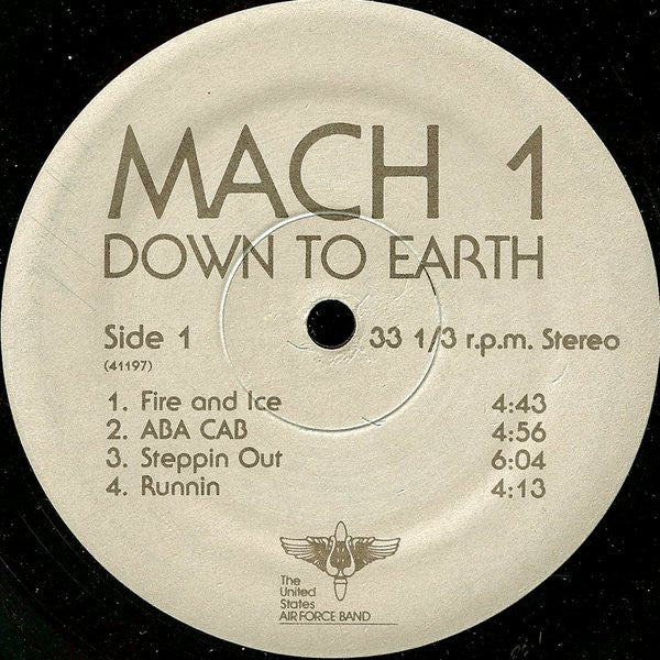 The U.S. Air Force Band Rock Group : Mach 1: Down To Earth (LP, Album, Promo)
