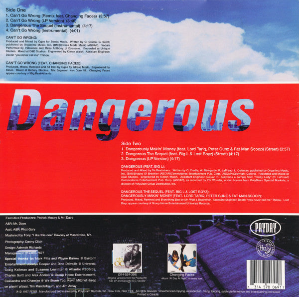 O.C. : Can't Go Wrong / Dangerous (12")