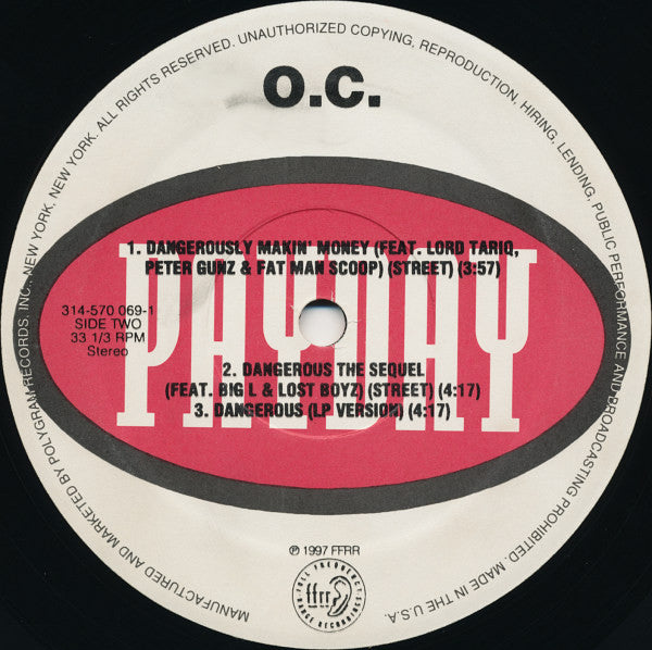 O.C. : Can't Go Wrong / Dangerous (12")
