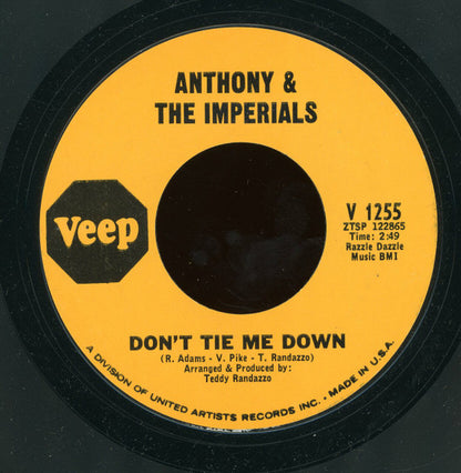 Little Anthony & The Imperials : Don't Tie Me Down (7", Single, Styrene)
