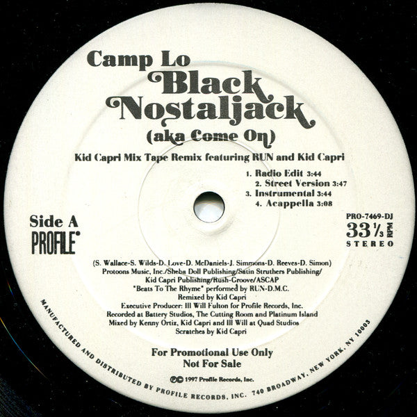 Camp Lo : Black Nostaljack (Aka Come On) (12", Promo)