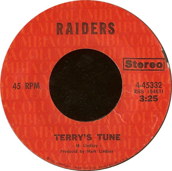 Raiders (2) : Indian Reservation / Terry's Tune (7", Single, RE, Styrene, Ter)