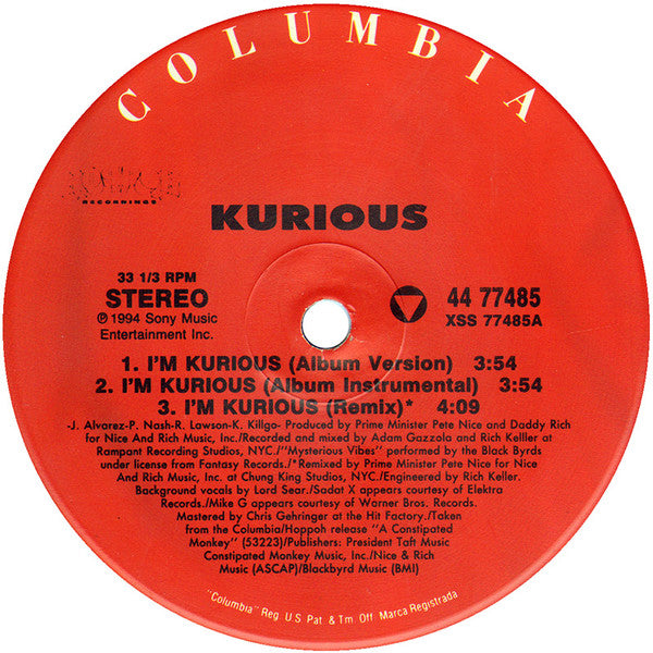 Kurious : I'm Kurious (12")