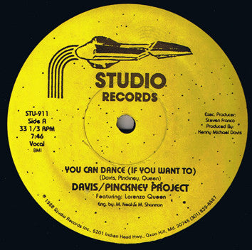 Davis / Pinckney Project Featuring Lorenzo Queen : You Can Dance (If You Want To) (12")