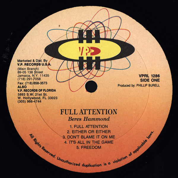 Beres Hammond : Full Attention (LP, Album)