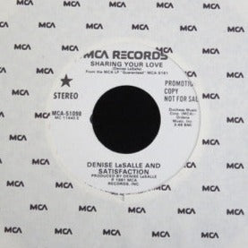 Denise LaSalle And Satisfaction (4) : Sharing Your Love (7", Promo)