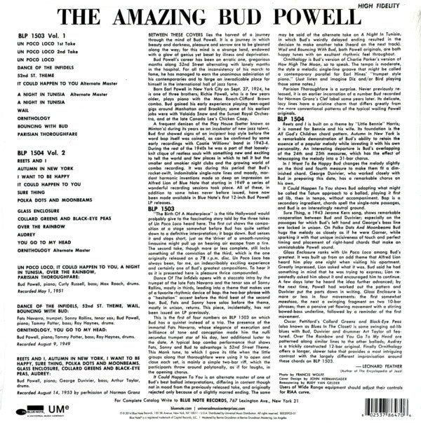 Bud Powell : The Amazing Bud Powell, Volume 1 (LP, Album, Mono, RE, RM)